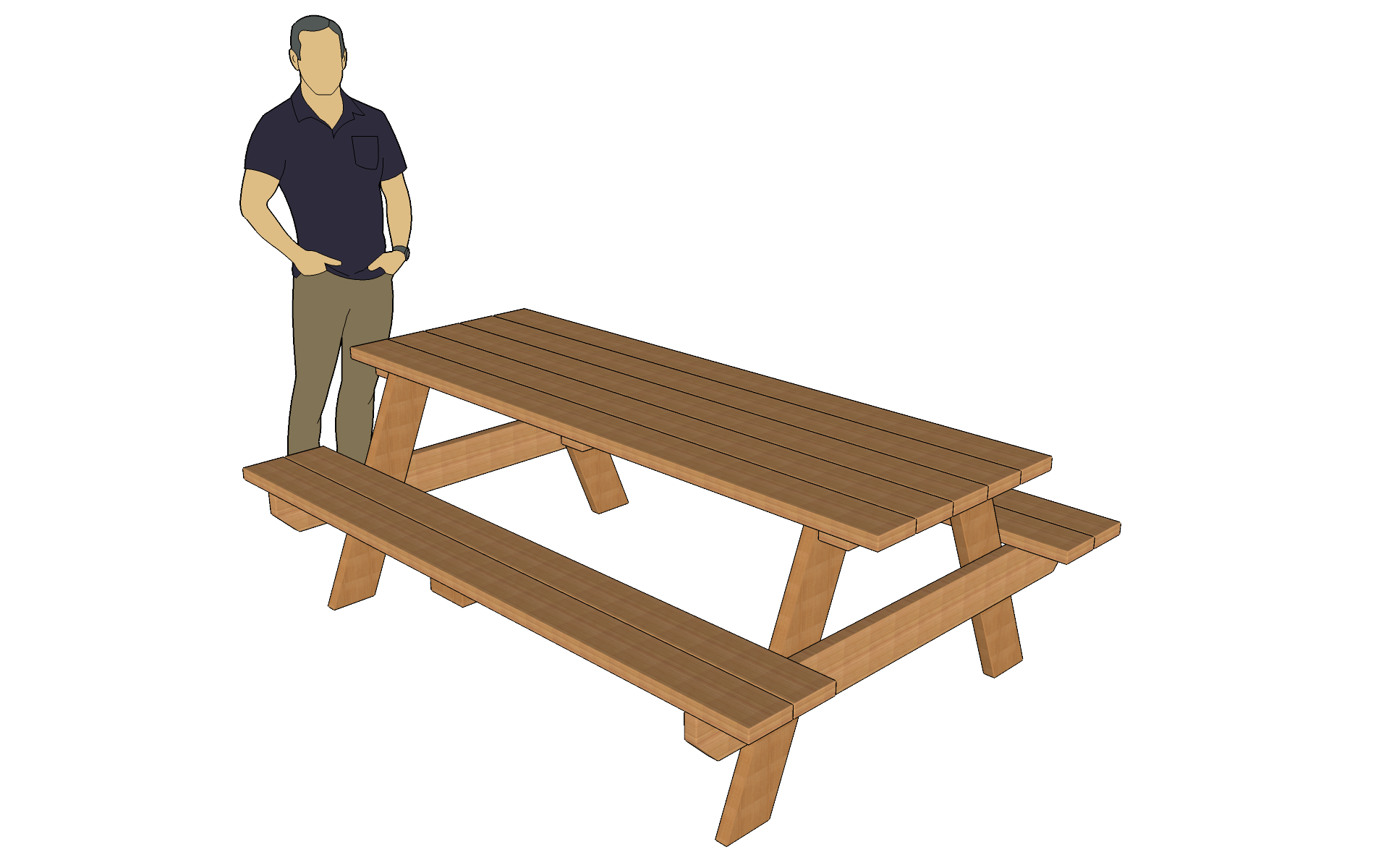 02-Traditional-Picnic-Table-ISO-View